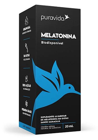Puravida Melatonina - Suplemento Alimentar em Gotas Sabor Maracujá 20ml