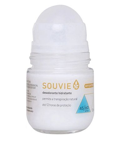 Souvie 45-60 Desodorante Natural Orgânico Hidratante Sem Perfume Roll-on 50ml