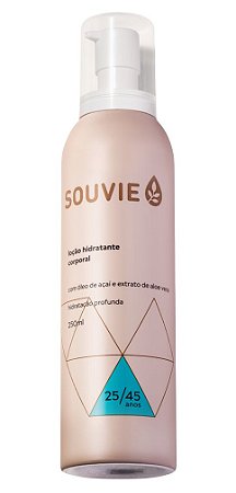 Souvie 25-45 Loção Hidratante Corporal Orgânica com Açaí e Aloe Vera 250ml