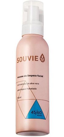Souvie 45-60 Mousse de Limpeza Facial Orgânico com Aloe Vera 150ml