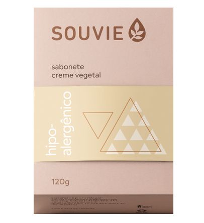 Souvie Sabonete Creme Vegetal Hipoalergênico Orgânico 120g