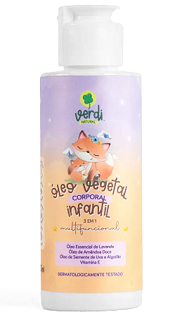 Verdi Natural Óleo Vegetal Infantil Multifuncional com Lavanda e Amêndoa Doce 120ml