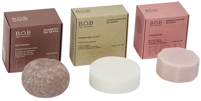 BOB Trio Anticaspa - Shampoo Anticaspa + Condicionador Suave + Máscara Hidratação