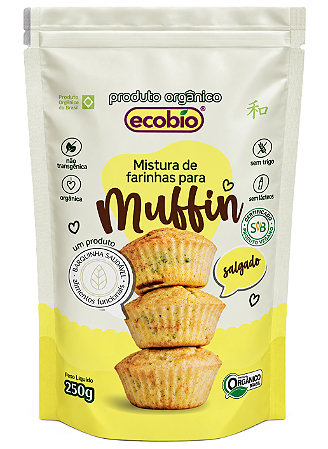 Ecobio Mistura de Farinhas Para Muffin Salgado Orgânica 250g