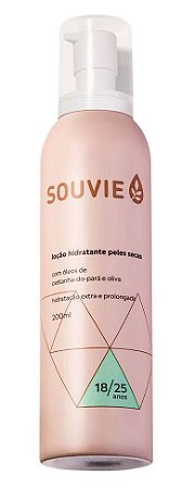 Souvie 18-25 Loção Hidratante Corporal Orgânica Peles Secas com Oliva 200ml