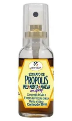 ApisVida Extrato de Própolis e Mel Sabor Menta e Malva Spray 30ml