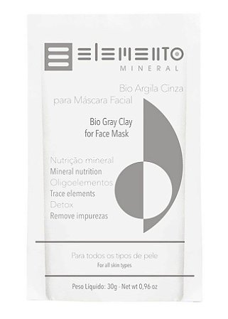 Elemento Mineral Bio Argila Cinza 30g