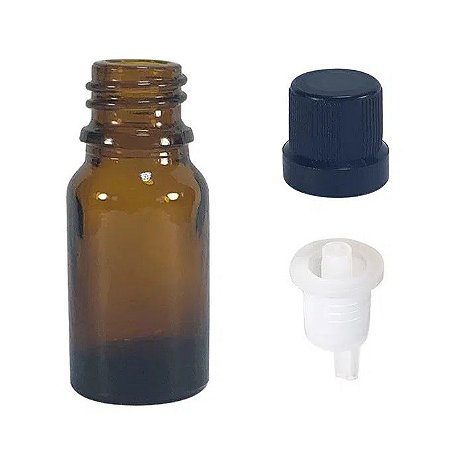 Frasco de Vidro Âmbar 20ml com Gotejador 1un