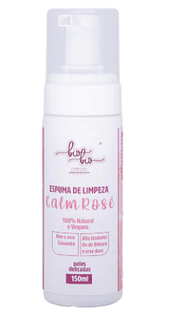 BioBio Calm Rosé Espuma de Limpeza Para Peles Delicadas 150ml