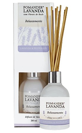 Pomander Lavanda Relaxamento com Petitgrain Difusor Varetas 200ml