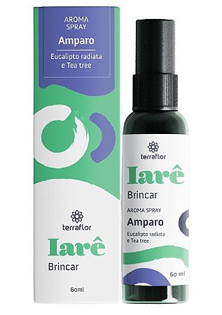 Terra Flor Iarê Brincar Aroma Spray Amparo com Eucalipto e Tea Tree 60ml