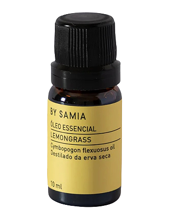 By Samia Óleo Essencial de Lemongrass (Capim Limão) 10ml