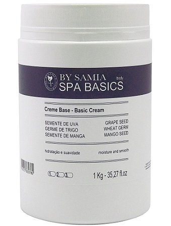 By Samia Spa Basic Creme Base Neutro com Óleos Vegetais 1kg