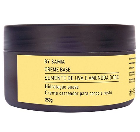 By Samia Creme Base Neutra com Óleo de Semente de Uva 250g