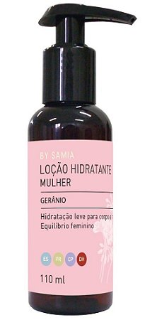 By Samia Mulher Loção Hidratante com Gerânio 110ml