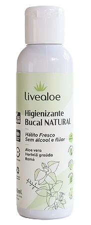 Livealoe Higienizante Bucal Natural Sem Flúor Mini 60ml