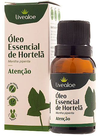 Livealoe Óleo Essencial de Hortelã Pimenta 15ml