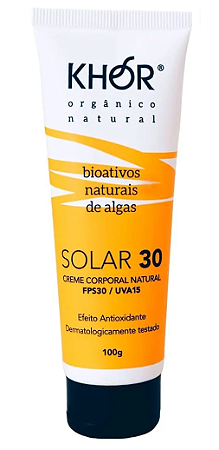 Khor Protetor Solar Facial e Corporal Natural e Vegano FPS 30