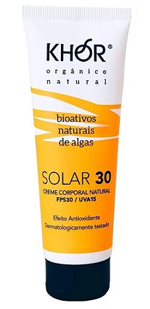 Khor Protetor Solar CORPORAL CREMOSO Natural e Vegano FPS 30