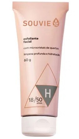 Souvie Homem Esfoliante Facial Orgânico com Cristais de Quartzo 60g