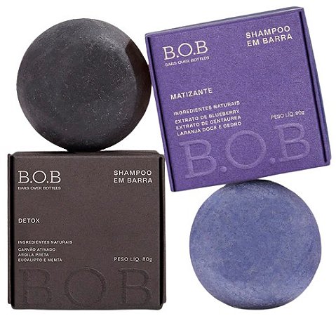 BOB Dupla Antioxidante - Shampoo Matizante + Shampoo Detox