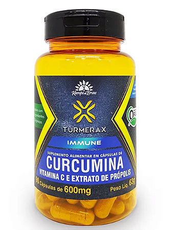 Kampo de Ervas Turmerax Immune com Curcumina, Vitamina C e Própolis (600mg) - 90 Cápsulas