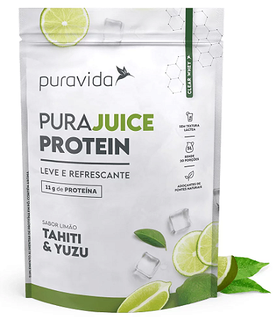 Puravida PuraJuice Protein Limão Tahiti e Yuzu - Suplemento Alimentar de Proteína em Pó