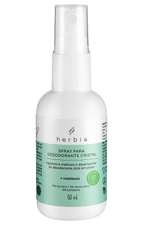Herbia Spray Antisséptico Para Desodorante Cristal 60ml