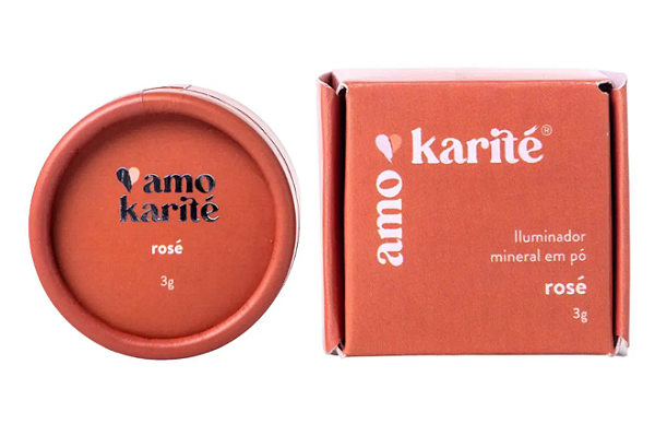 AmoKarité Iluminador Mineral em Pó - Rosé 3g