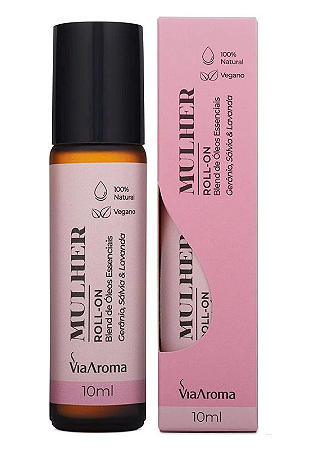 Via Aroma Roll-on Mulher com Blend de Óleos Essenciais 10ml