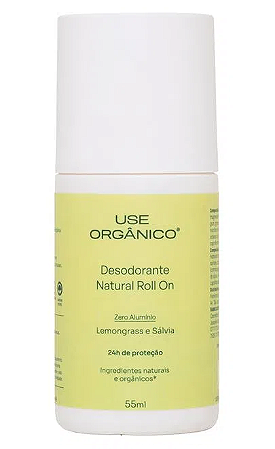 Use Orgânico Desodorante Lemongrass e Sálvia Roll-on 55ml