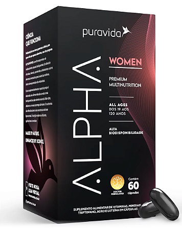 Puravida Alpha Women - Suplemento Multivitamínico em Cápsulas - 60 caps
