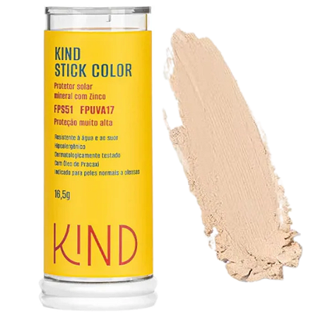 Kind Stick Color Protetor Solar Mineral com Zinco FPS 51 - Cor K10 16,5g