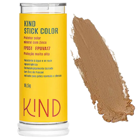 Kind Stick Color Protetor Solar Mineral com Zinco FPS 51 - Cor K80 16,5g