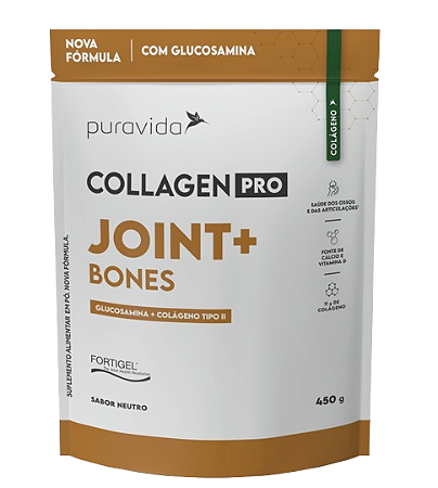 Puravida Collagen Pro Joint + Bones - Suplemento em Pó Sabor Neutro 450g