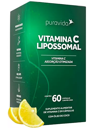 Puravida Vitamina C Lipossomal - Suplemento em Cápsulas - 60 caps