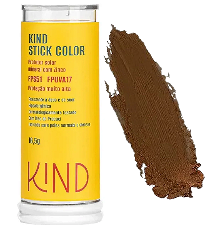 Kind Stick Color Protetor Solar Mineral com Zinco FPS 51 - Cor K140 16,5g
