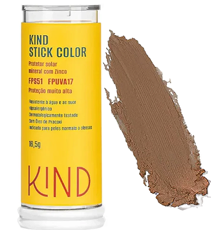 Kind Stick Color Protetor Solar Mineral com Zinco FPS 51 - Cor K90 16,5g