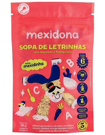 Mexidona Sopa de Letrinhas com Legumes e Franguinho 90g