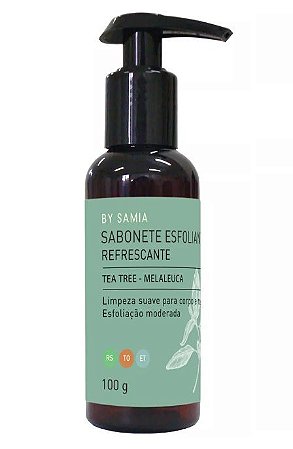 By Samia Refrescante Sabonete Líquido Esfoliante Tea Tree 100g