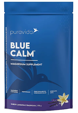 Puravida Blue Calm - Suplemento com Magnésio Sabor Lavanda e Baunilha 175g