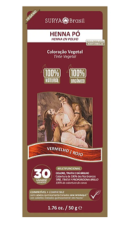 Surya Brasil Henna em Pó Vermelho 50g