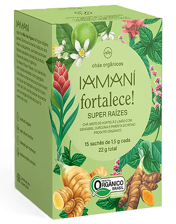 Iamaní Chá Misto Orgânico Fortalece! Caixa 15 Sachês
