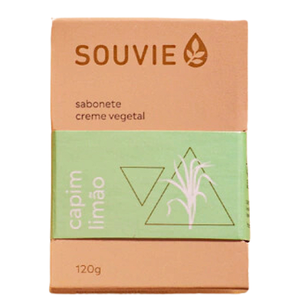 Souvie Sabonete Creme Vegetal Capim Limão Orgânico 120g
