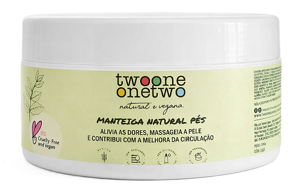 Twoone Onetwo Manteiga Natural Para os Pés com Karité e Alecrim 200g
