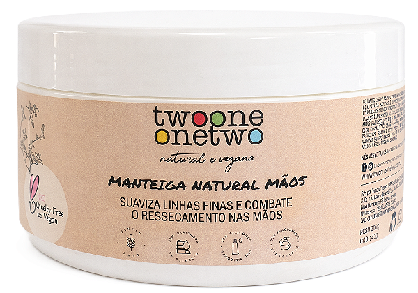 Twoone Onetwo Manteiga Natural Mãos com Karité e Cravo 200g