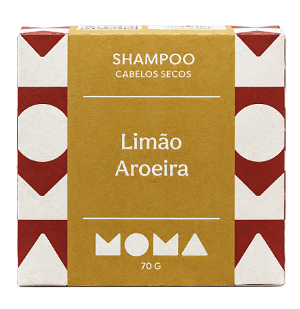 Moma Shampoo Sólido Limão e Aroeira Cabelos Secos 70g