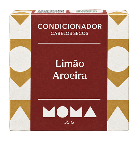 Moma Condicionador Sólido Limão e Aroeira Cabelos Secos e Cacheados 35g