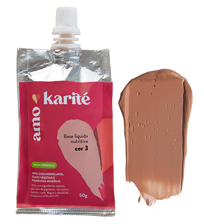 AmoKarité Base Líquida Nutritiva - Cor AK 3.0 - 50g