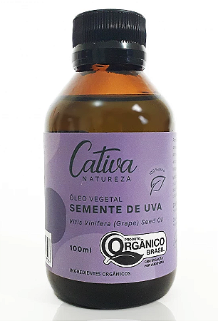 Cativa Natureza Óleo de Semente de Uva Orgânico 100ml